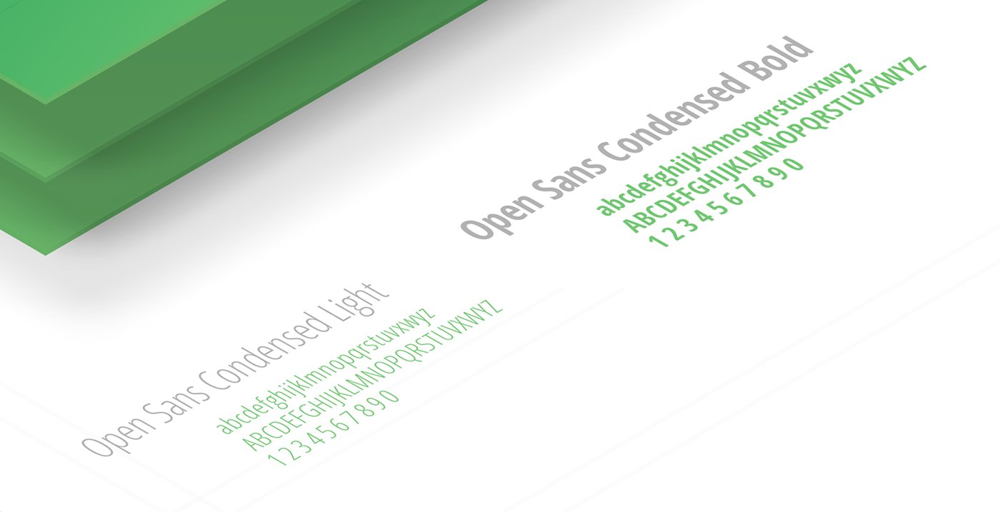 Open Sans Condensed Light and Bold type specimens
