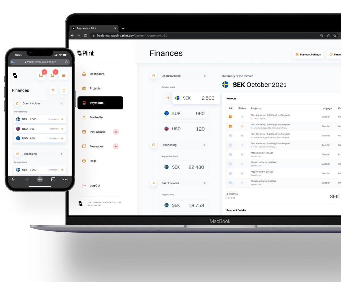 The first Finances interface on a phone and a laptop